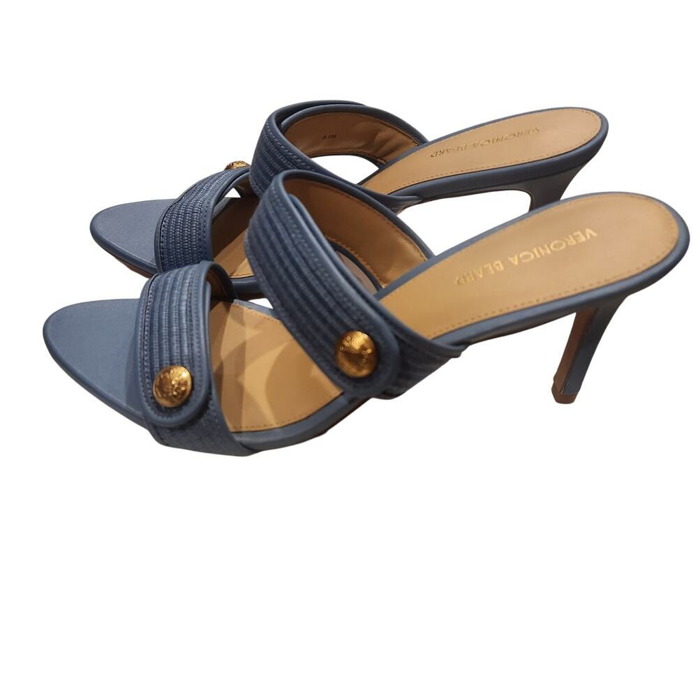 Veronica Beard Sona blue sandals size 8.5 - Picture 5 of 7